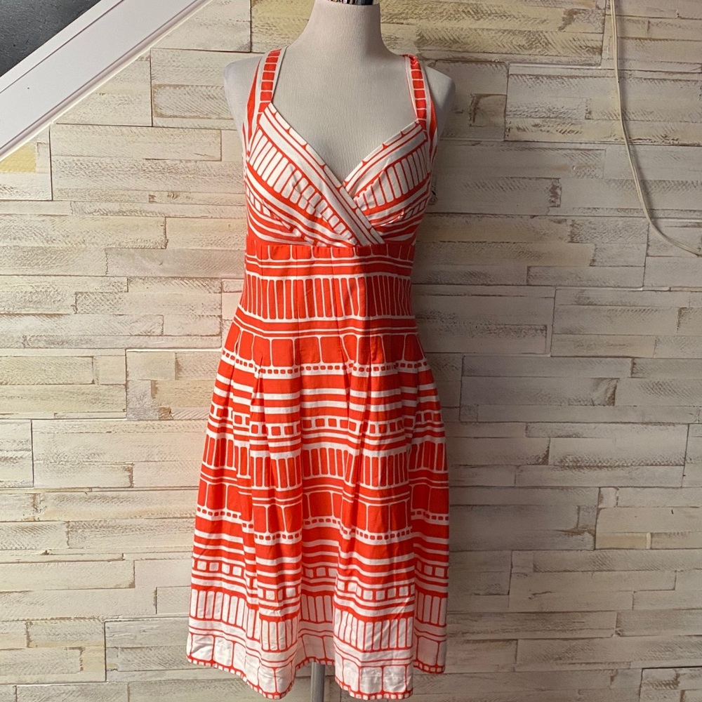 White & Pink dress cross over on back /chetta b